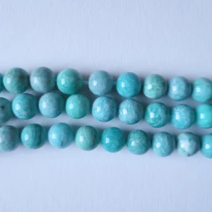 Fil de perles en Amazonite A Bleu et Turquoise Rond - 10mm