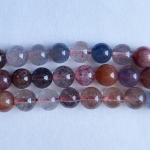 Fil de perles en Quartz rutil mixed - 8mm