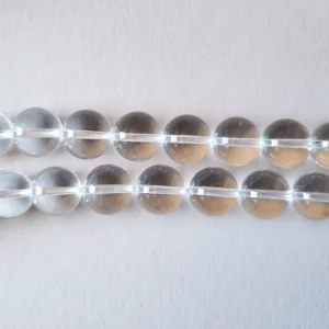 Fil de perles en Cristal de roche Transparent - 12mm