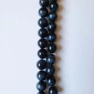 Fil de perles en Oeil de tigre Bleu Rond - 10mm