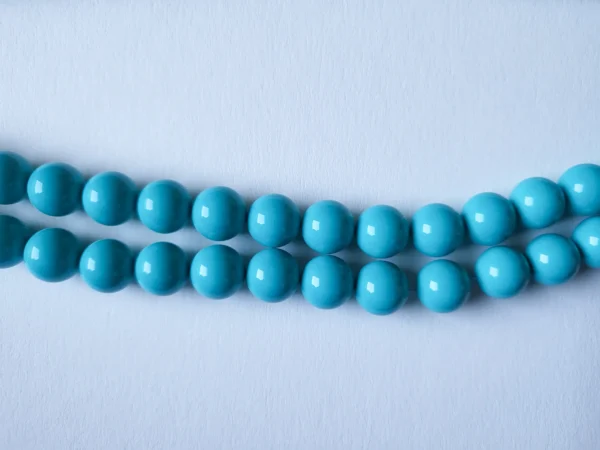 Fil de perles en Coquillage Bleu - 10mm