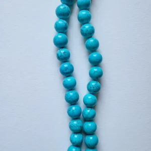 Fil de perles en Magnesite Bleu et Turquoise - 10mm