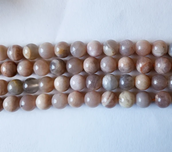 Fil de perles en Sun stone Beige - 8mm