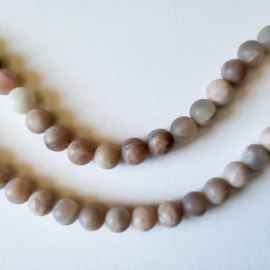 Fil de perles en Sun stone Beige - 8mm