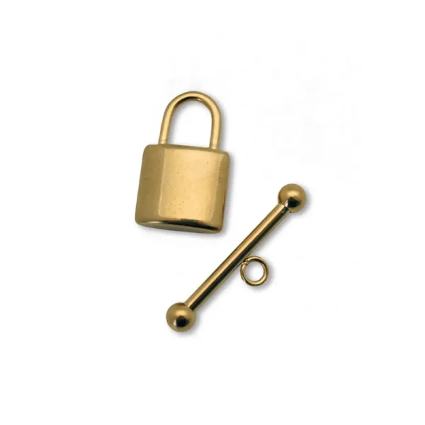 Fermoir cadenas doré en Acier Inoxydable