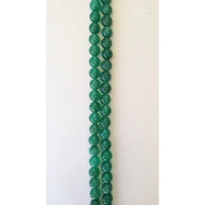 Fil de perles en Agate Ronde Vert - 8mm