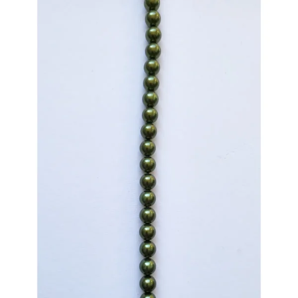 Fil de perles en Coquillage military Ronde Vert - 8mm de PAcifique