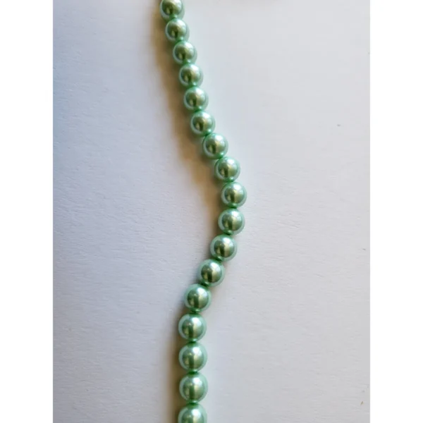 Fil de perles en Coquillage Ronde Vert - 8mm de Pacifique