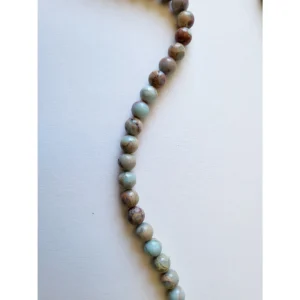 Fil de perles en Jaspe Ronde Vert et Bleu - 10mm