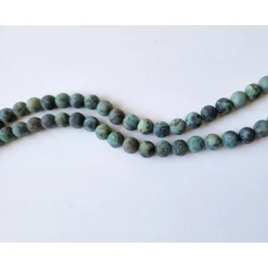 Fil de perles en Turquoise Africaine Ronde Vert - 8mm de Afrique